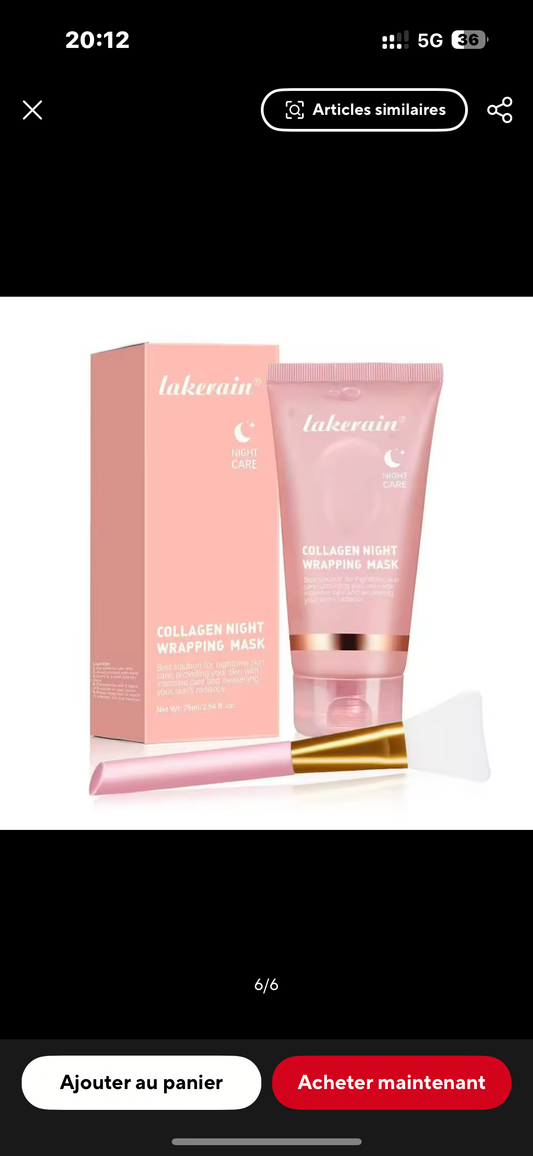 Masque au collagène nettoyant en profondeur
